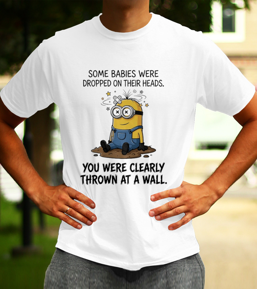 Minions Some Babies Were Dropped On Their Heads You Were Clearly Thrown At A Wall T-Shirt