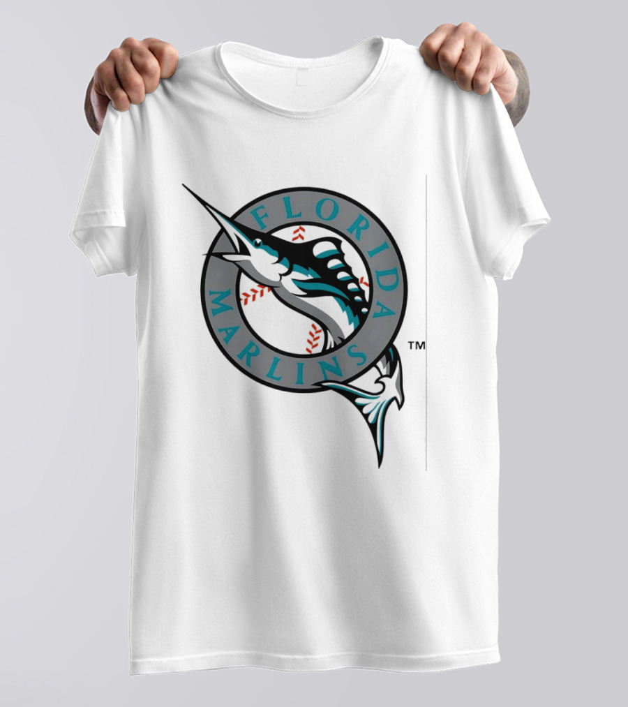 Florida Marlins MLB Baseball Team Logo Authentic Merchandise T-Shirt