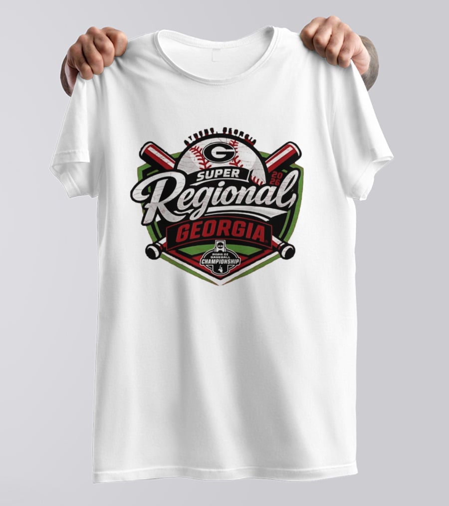 Georgia Bulldogs Baseball Super Regional Championship Athens 2026 T-Shirt