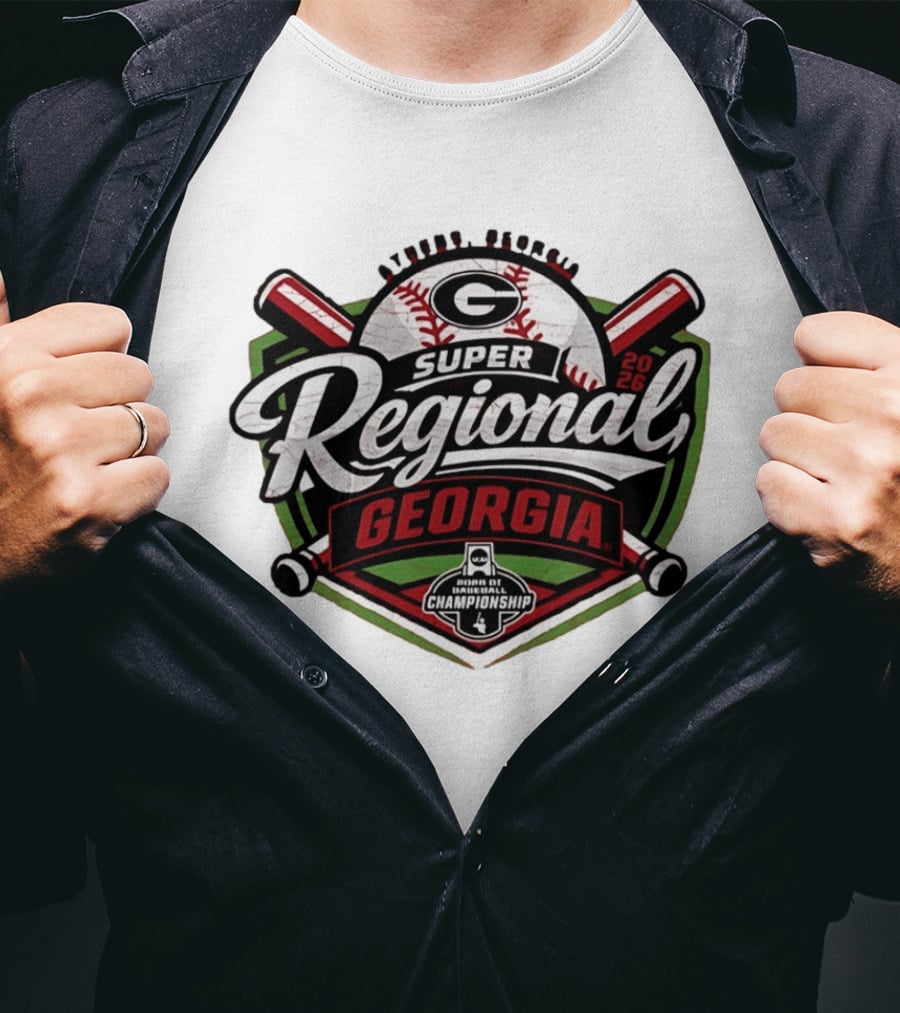 Georgia Bulldogs Baseball Super Regional Championship Athens 2026 T-Shirt