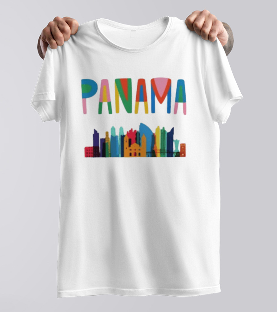 Panama Colorful Cityscape Skyline T-Shirt