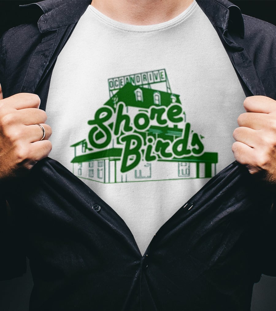 Jason Kelce Oceandrive Shore Birds Building T-Shirt