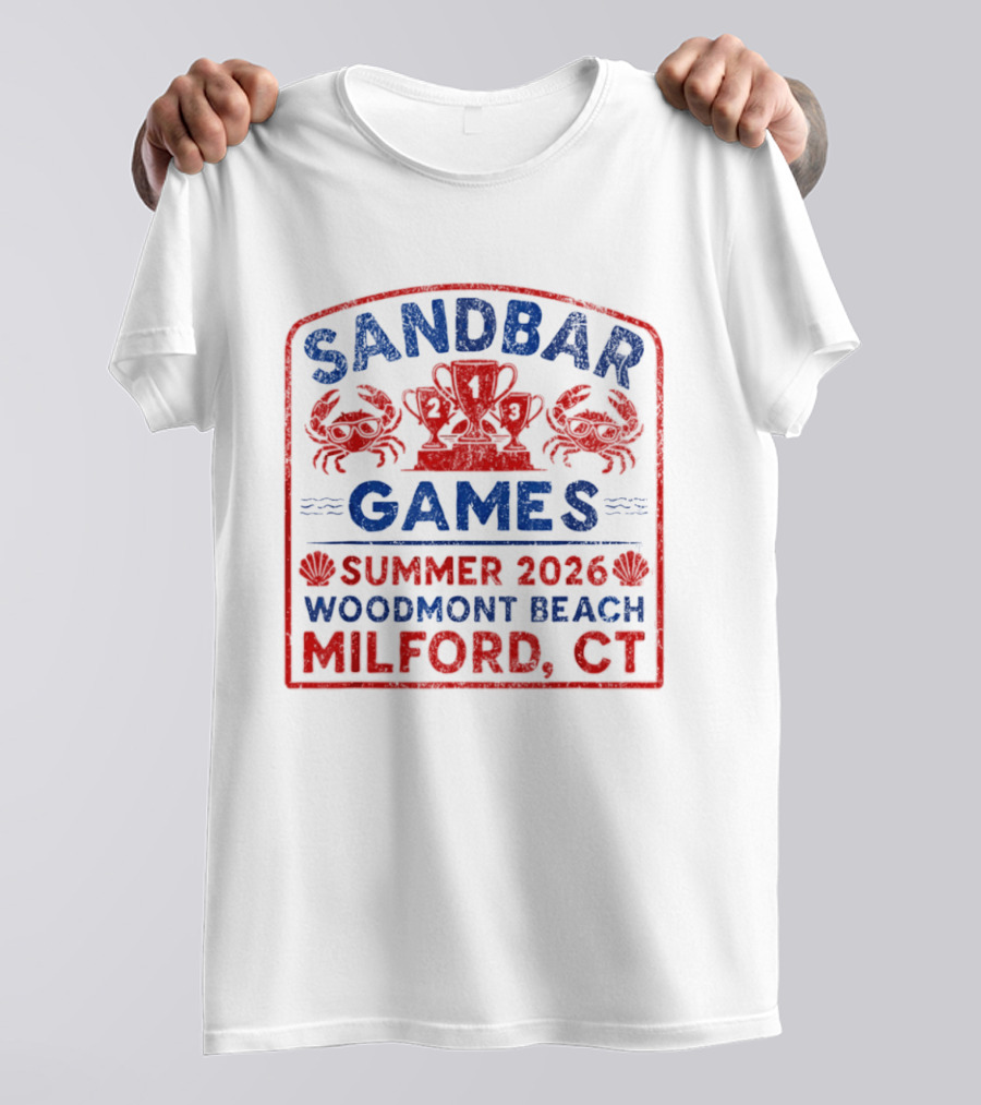 Sandbar Games Summer 2026 Woodmont Beach Milford CT Event T-Shirt