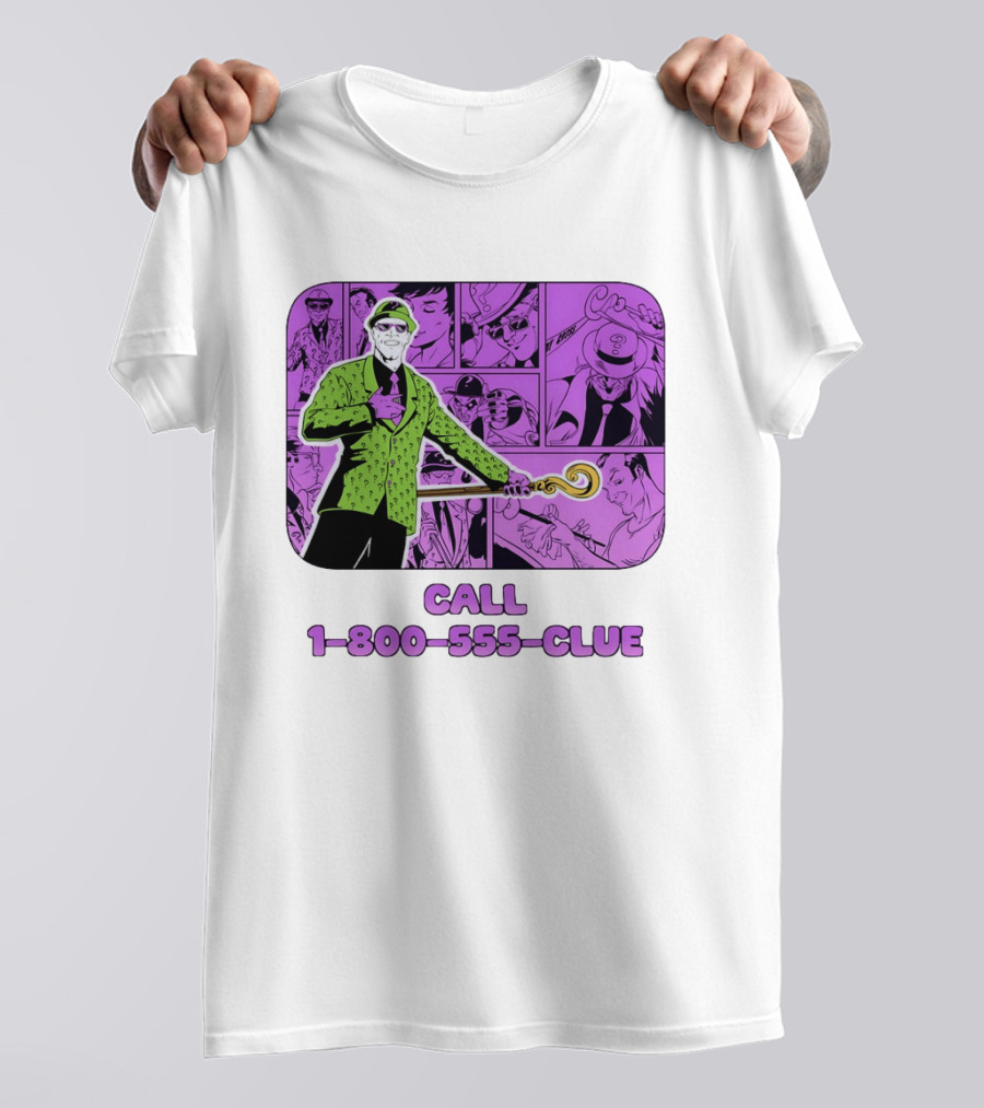 The Riddler Call 1 800 555 CLUE DC Comics Batman T-Shirt