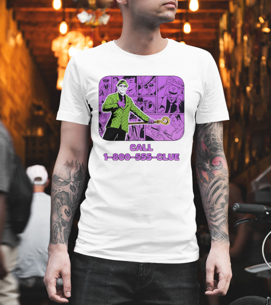The Riddler Call 1 800 555 CLUE DC Comics Batman T-Shirt