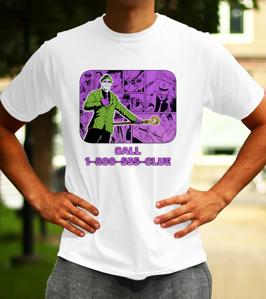 The Riddler Call 1 800 555 CLUE DC Comics Batman T-Shirt