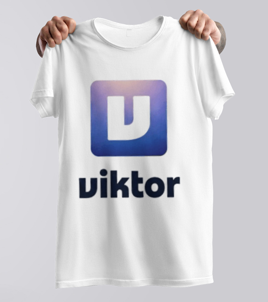Viktor Square Icon Blue Gradient T-Shirt