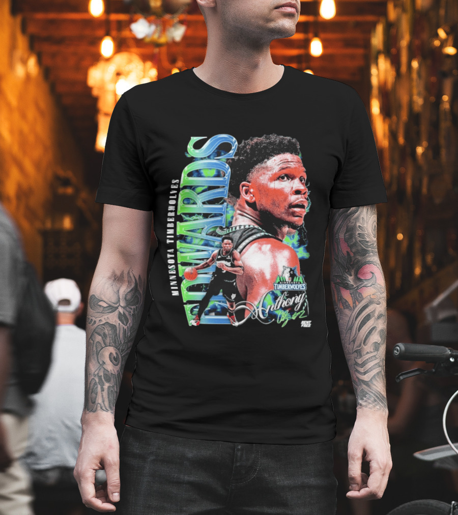 Anthony Edwards Minnesota Timberwolves Basketball Star Collage T-Shirt