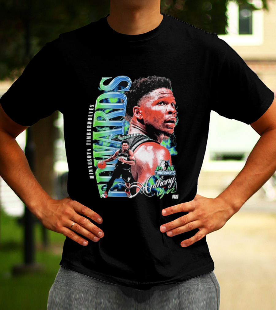 Anthony Edwards Minnesota Timberwolves Basketball Star Collage T-Shirt