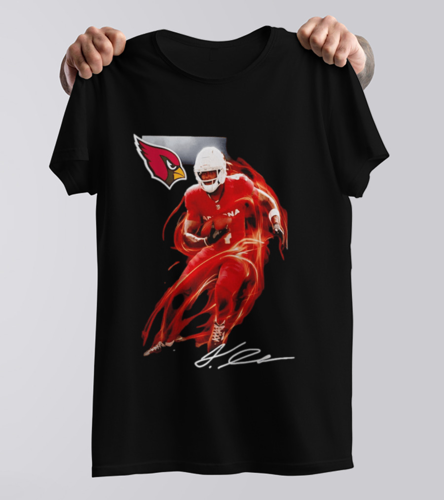 Arizona Cardinals Jeremiyah Love Legacy Rookie Football Player Signature Flame T-Shirt