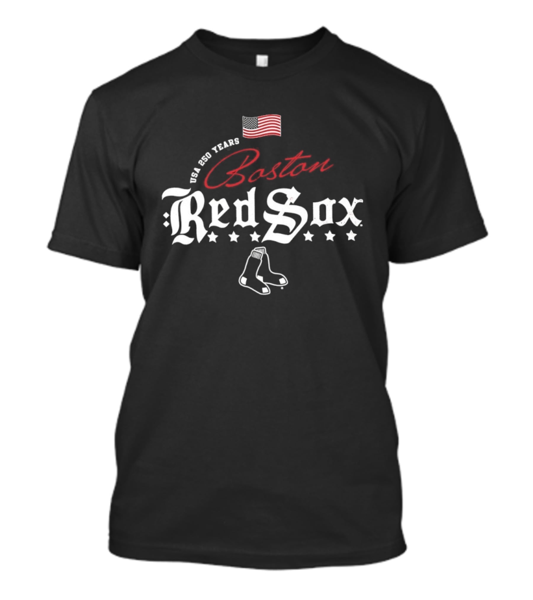 Boston Red Sox MLB USA 250 Years Happy 4th Of July Celebration T-Shirt