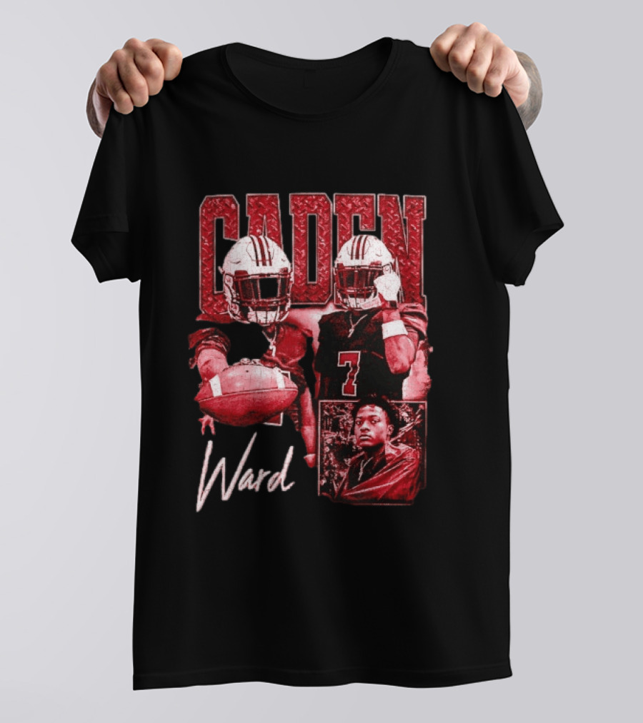 Caden Ward American Football Athlete Sports Number 7 T-Shirt