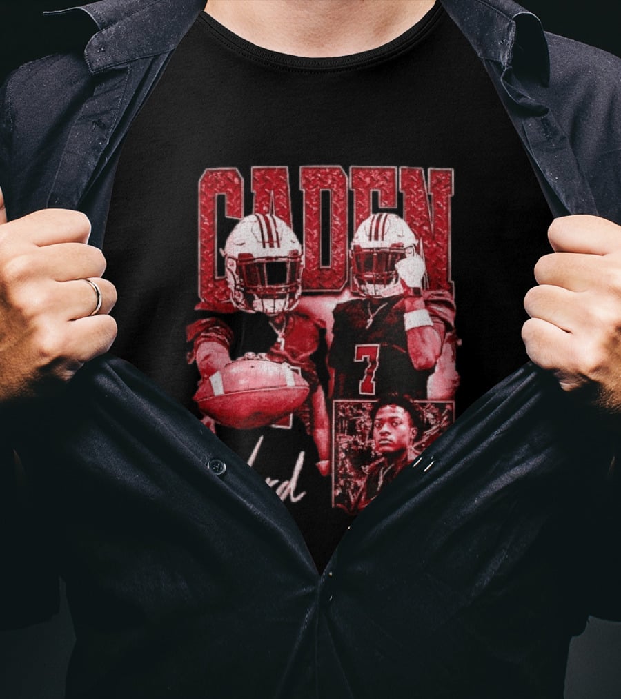 Caden Ward American Football Athlete Sports Number 7 T-Shirt