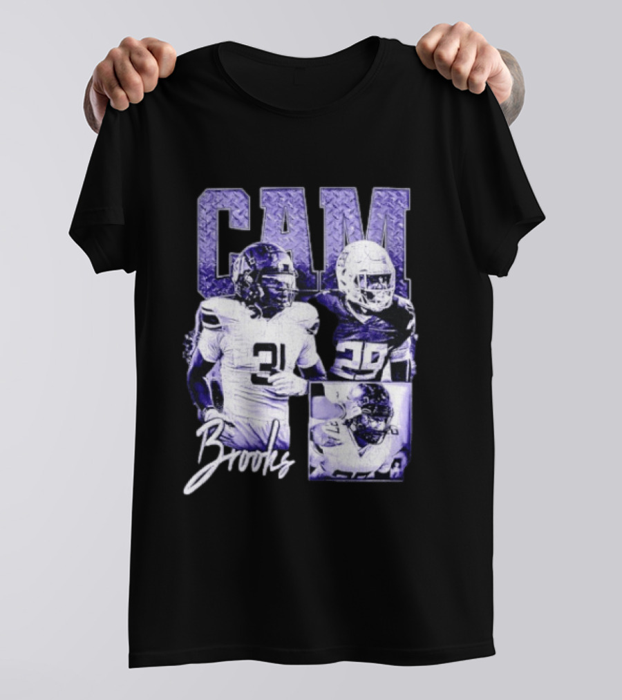 Cam Brooks Texas Longhorns Football NCAA Player Collage 31 29 T-Shirt