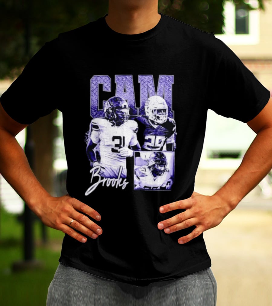 Cam Brooks Texas Longhorns Football NCAA Player Collage 31 29 T-Shirt