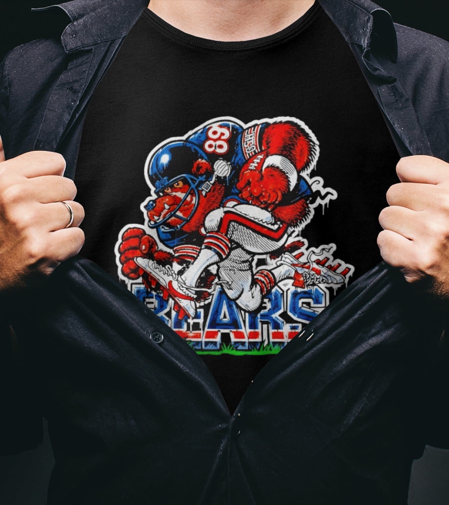 Chicago Bears Football 89 Cartoon Mascot Charge T-Shirt
