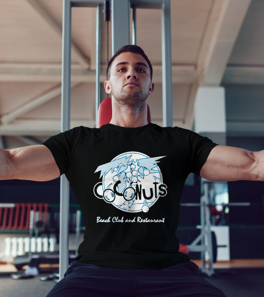 Coconuts Beach Club And Restaurant Tropical Palm Tree T-Shirt