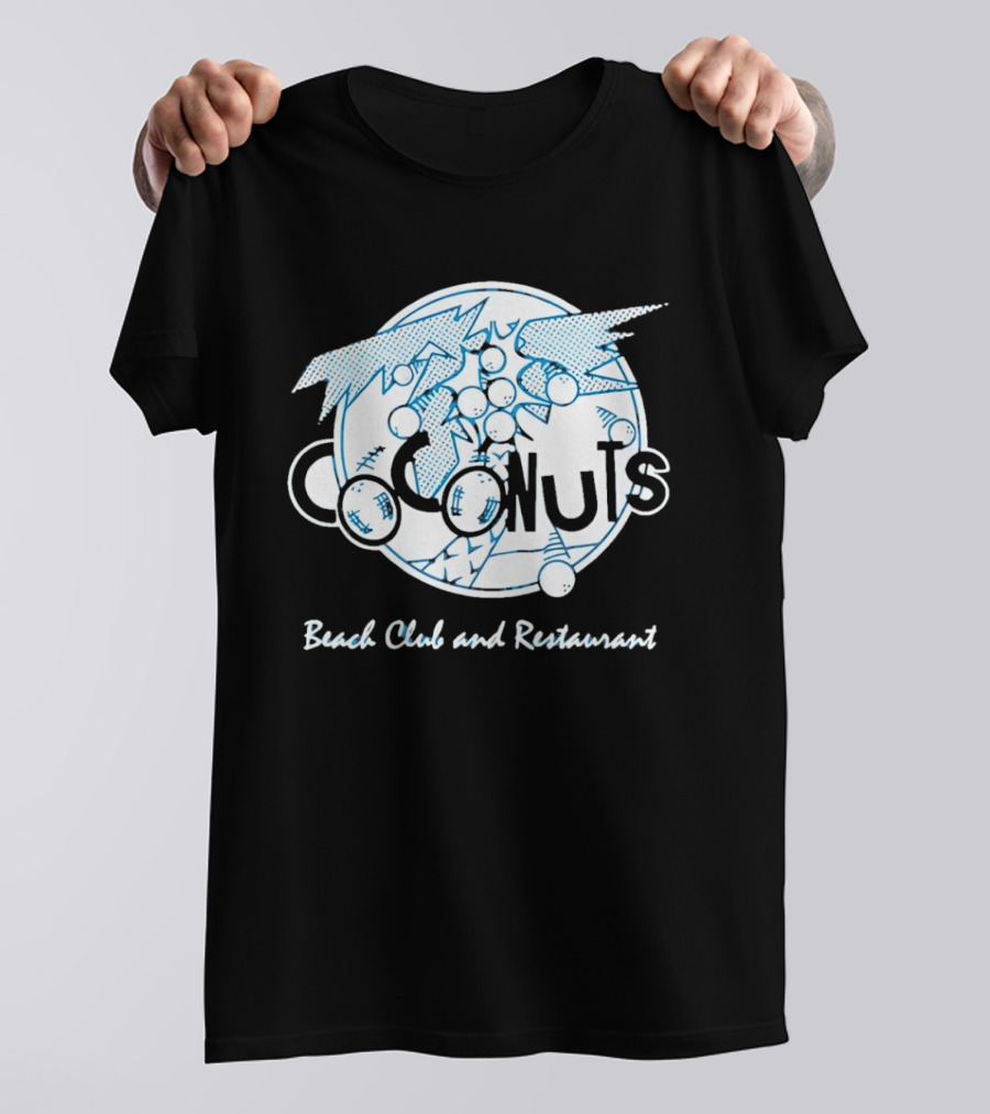 Coconuts Beach Club And Restaurant Tropical Palm Tree T-Shirt