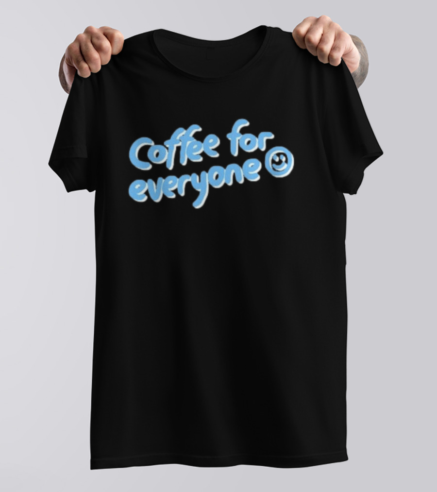 Coffee For Everyone Five Senses Fun Smiley Face T-Shirt