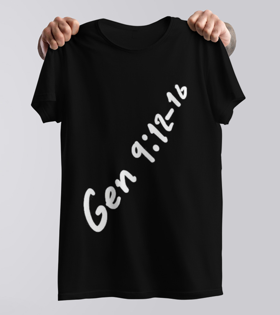 Gen 9:12 16 Text Diagonal Scripture Reference T-Shirt