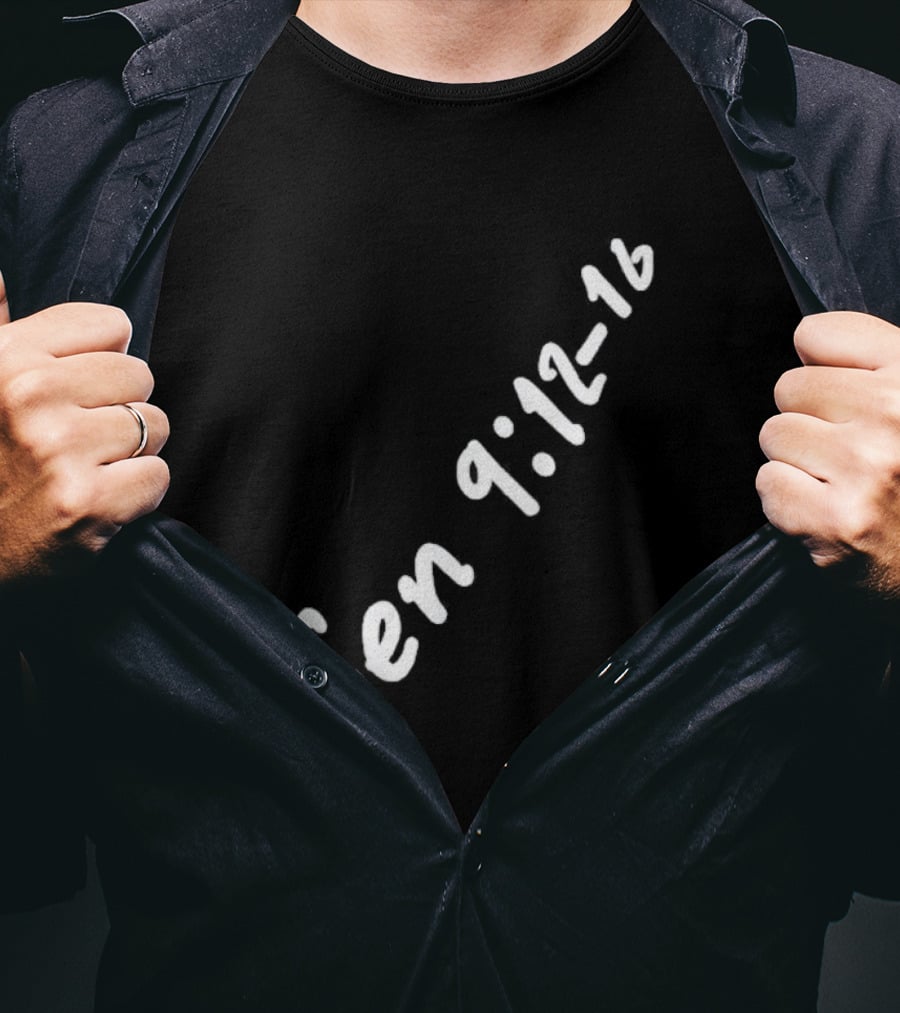 Gen 9:12 16 Text Diagonal Scripture Reference T-Shirt