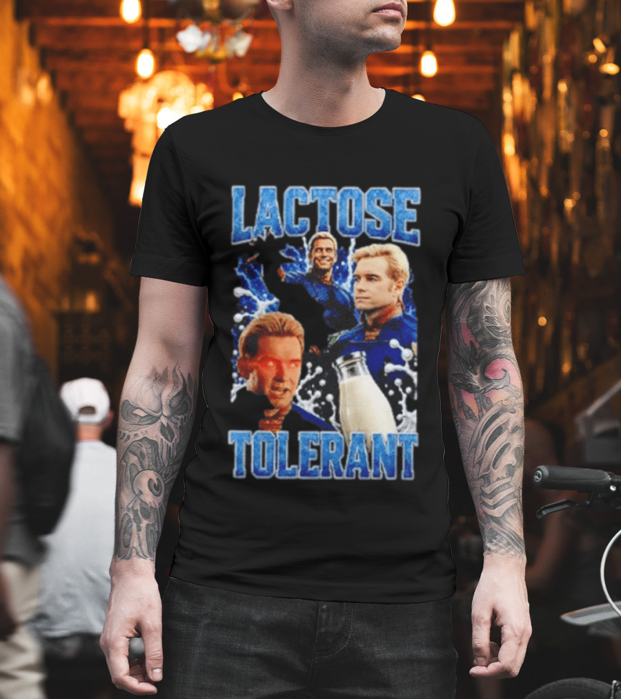 Lactose Tolerant Homelander Milk Meme T-Shirt