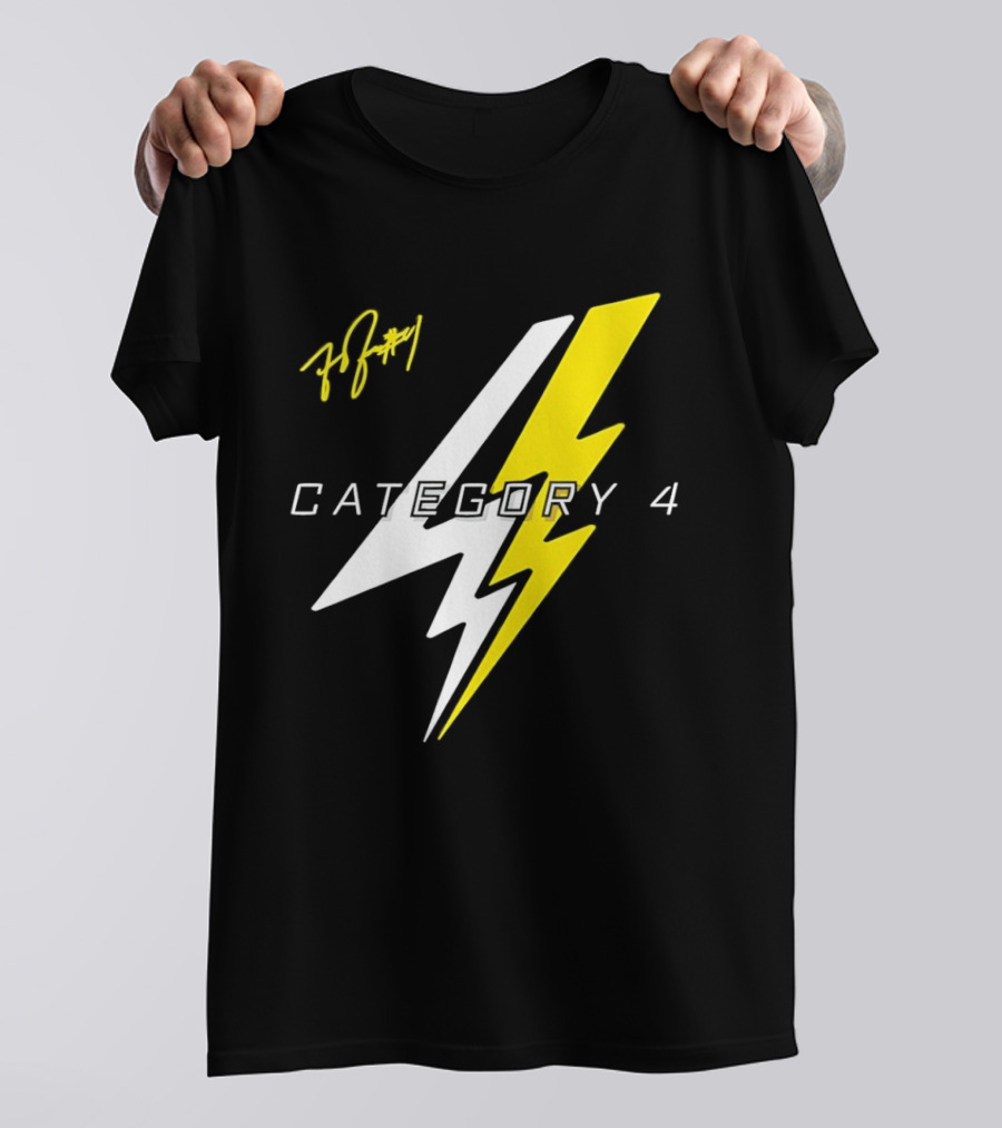 LSU Tigers Flau'jae Johnson Category 4 Lightning Bolt Signature T-Shirt