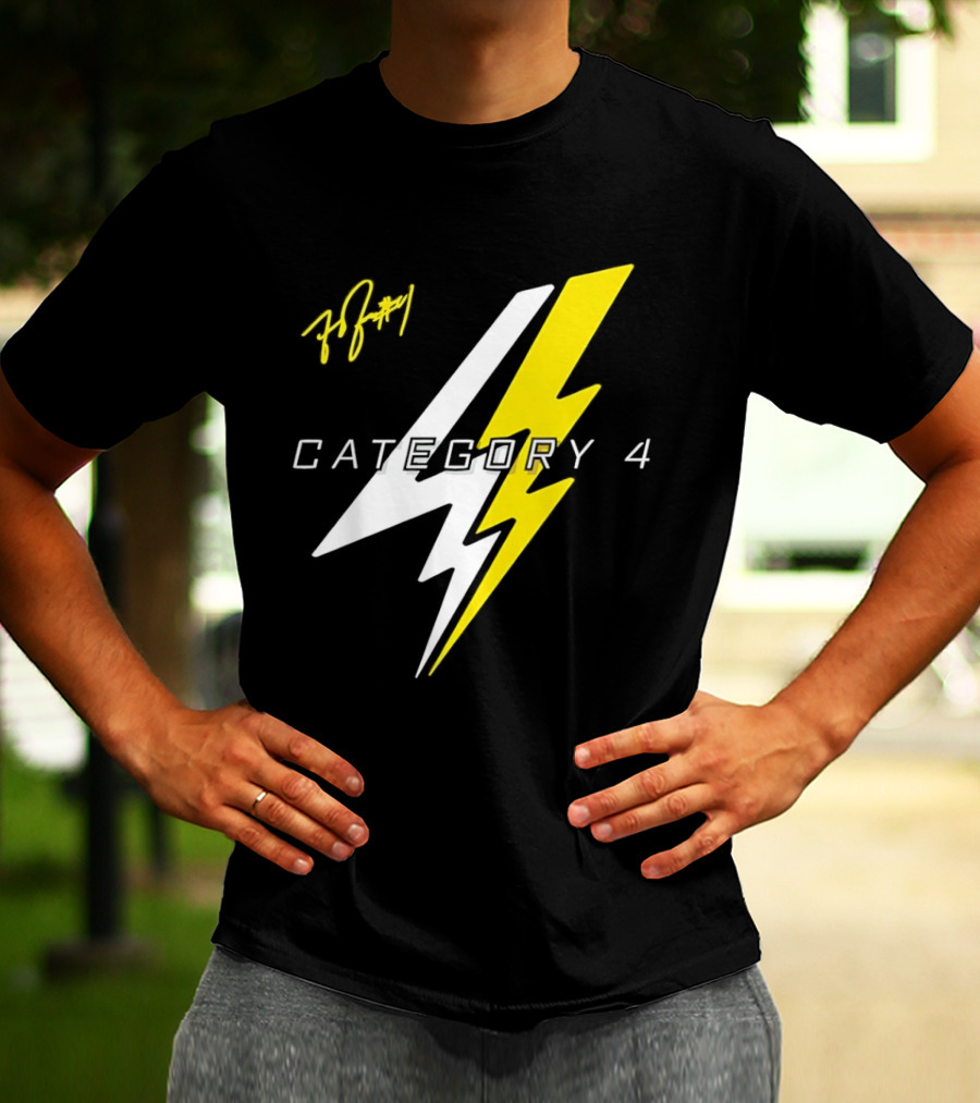 LSU Tigers Flau'jae Johnson Category 4 Lightning Bolt Signature T-Shirt
