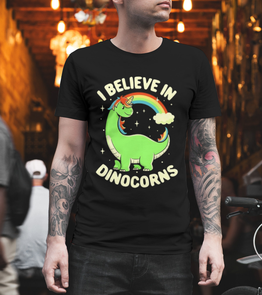 I Believe In Dinocorns Dinosaur Unicorn Rainbow Magic T-Shirt