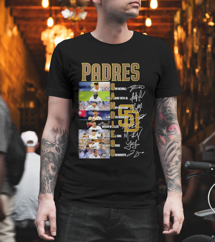 San Diego Padres Fernando Tatis Jr Manny Machado Xander Bogaerts Joe Musgrove Baseball T-Shirt