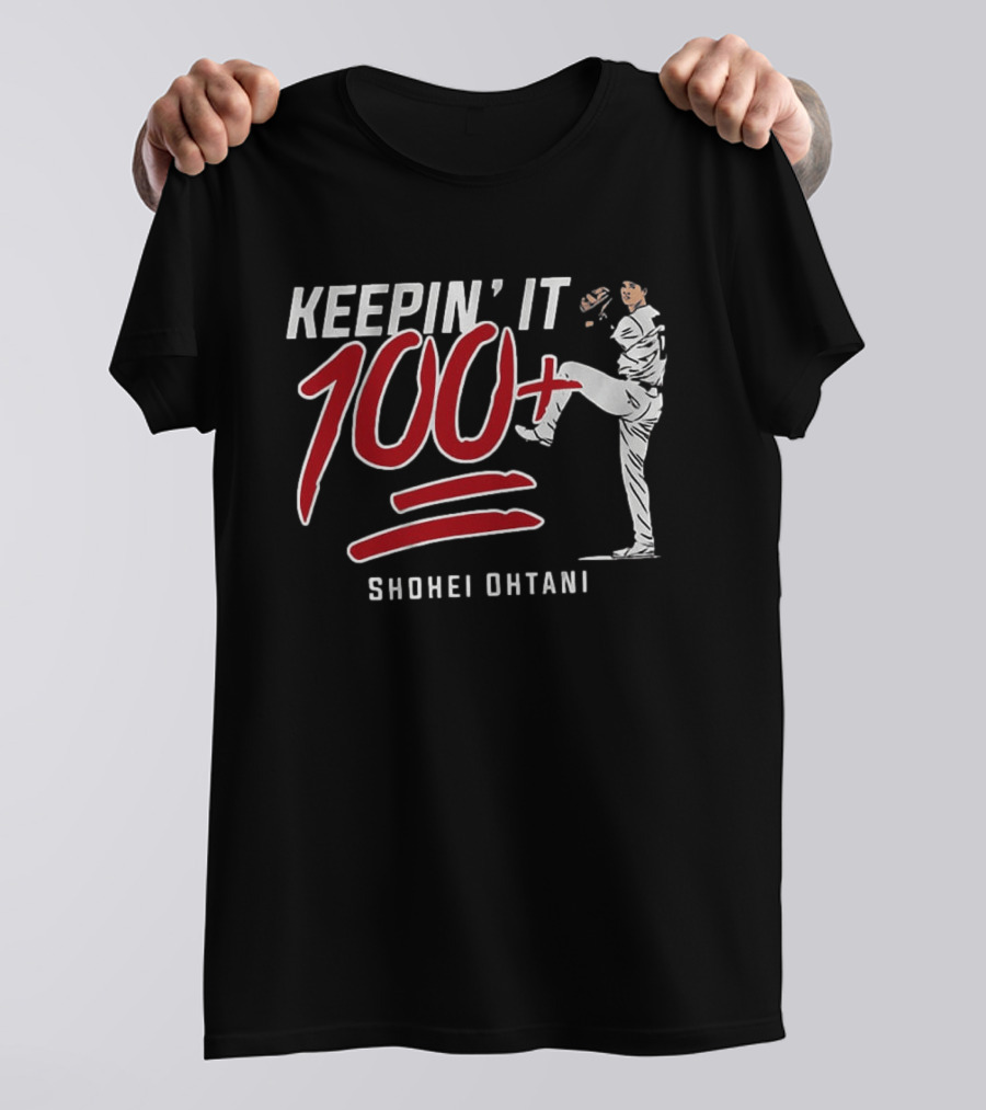 Shohei Ohtani Keepin It 100+ Baseball Pitching T-Shirt