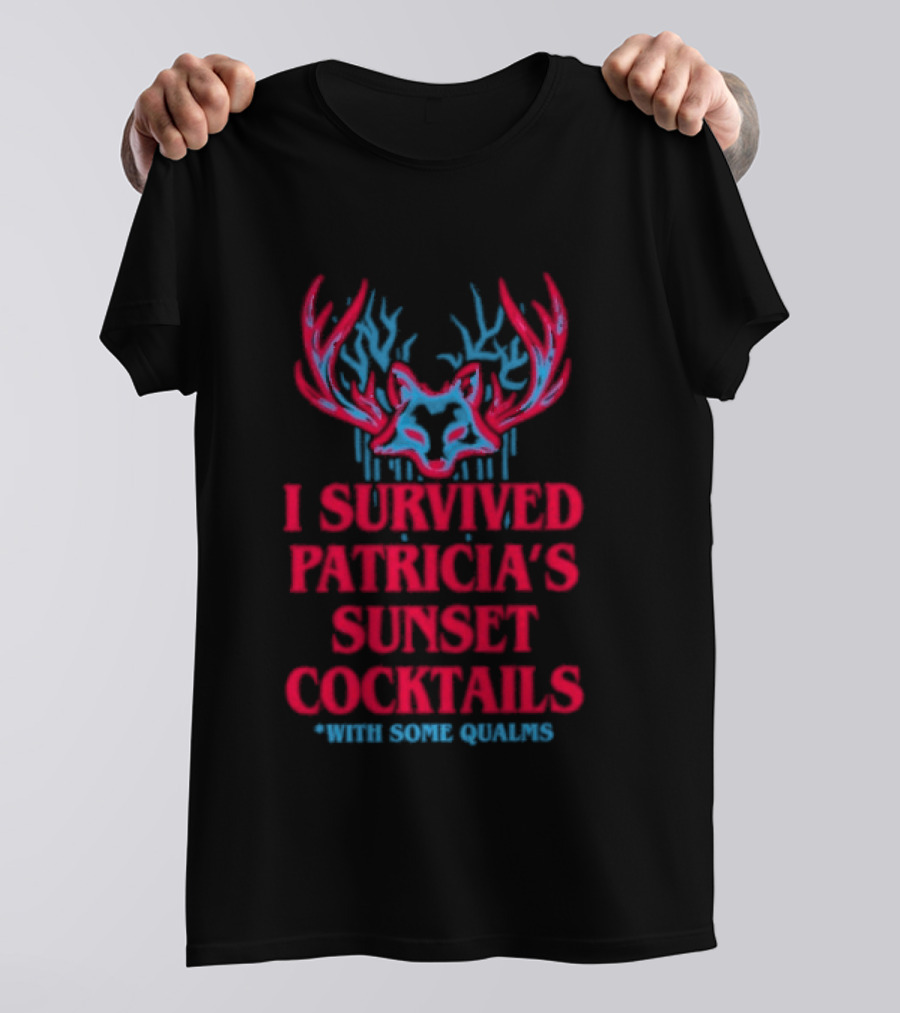 I Survived Patricia's Sunset Cocktails With Some Qualms Fox Antlers T-Shirt