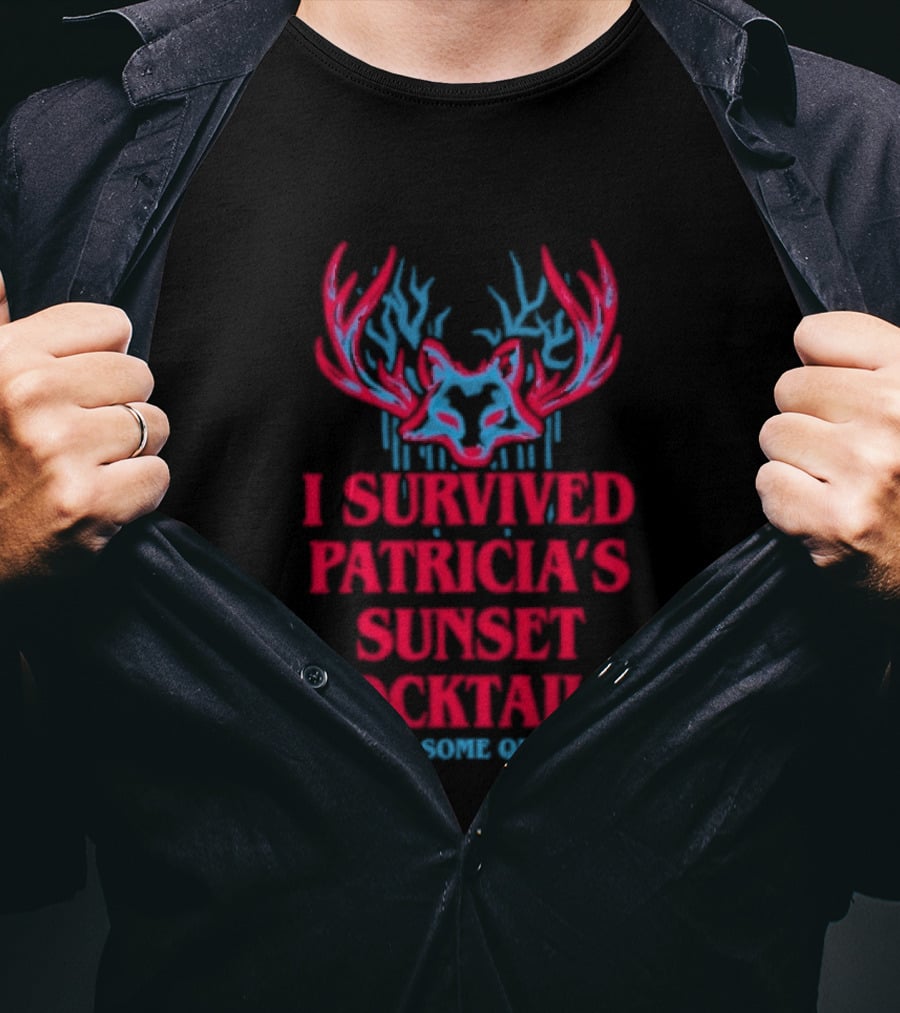 I Survived Patricia's Sunset Cocktails With Some Qualms Fox Antlers T-Shirt