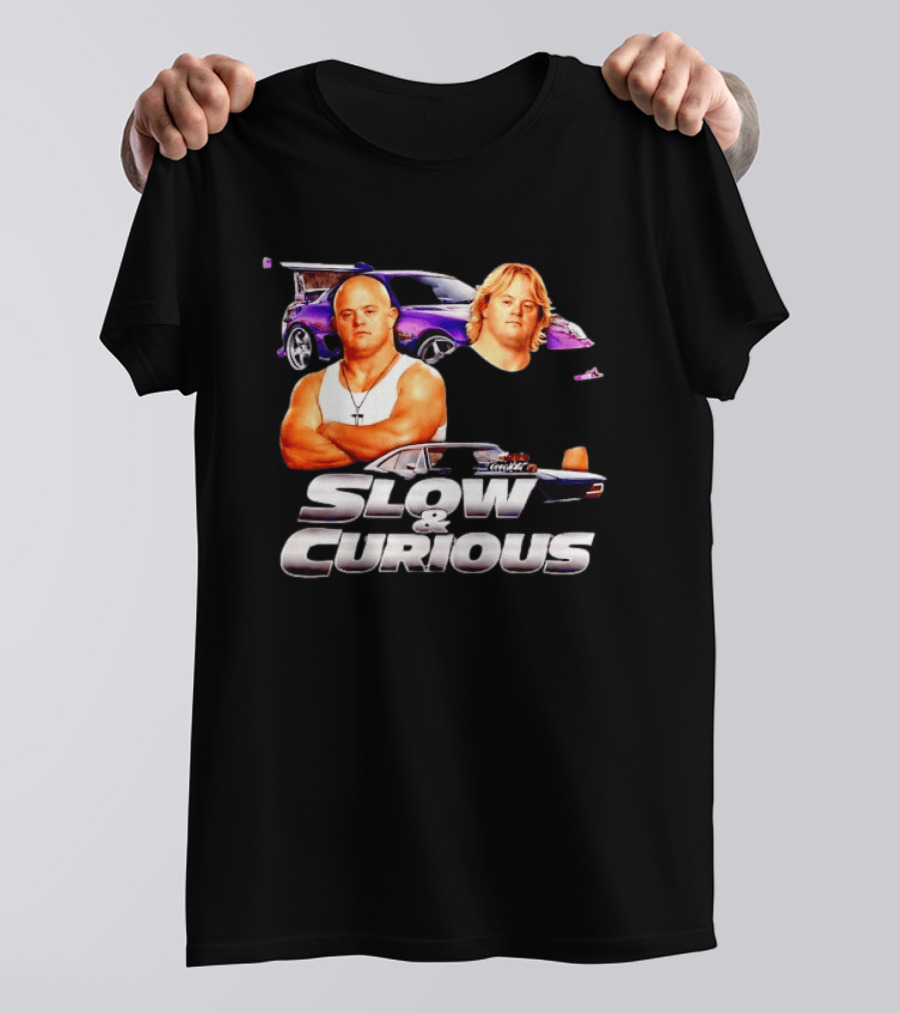 Slow And Curious Funny Car Movie Parody Racing T-Shirt