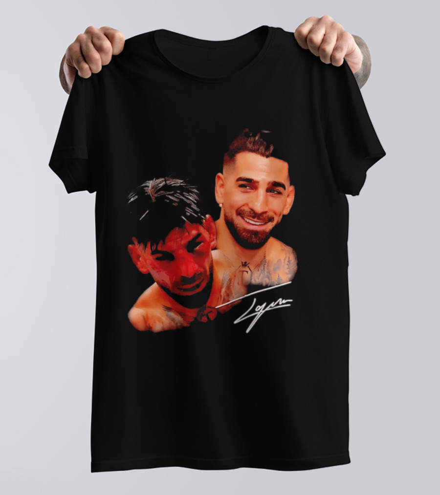Ilia Topuria UFC Smiley Face And Bleeding Face Signature T-Shirt