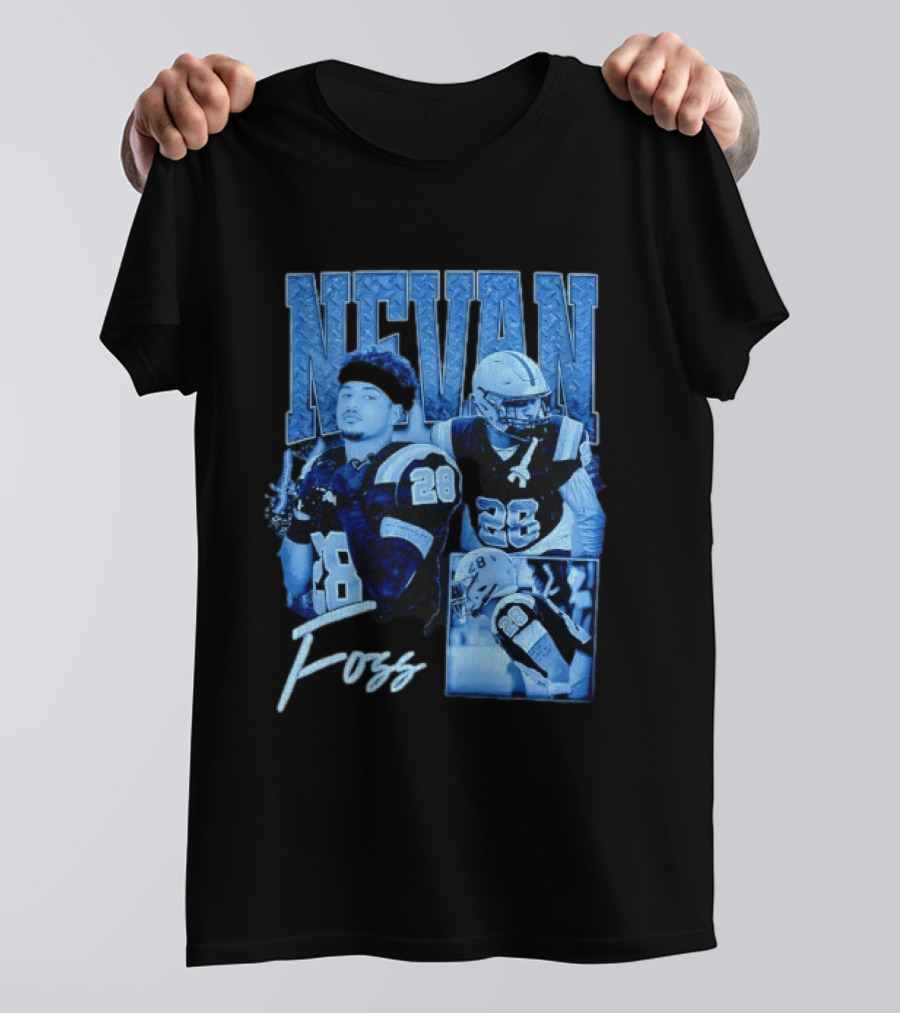 Nevan Foss Number 28 Football Athlete Sports Jersey T-Shirt