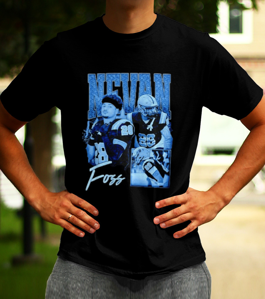 Nevan Foss Number 28 Football Athlete Sports Jersey T-Shirt