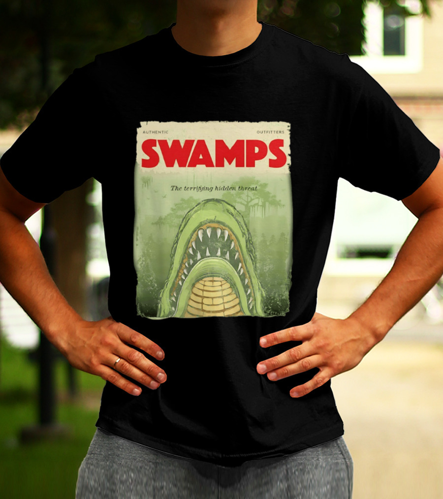 Authentic Outfitters Swamps The Terrifying Hidden Threat T-Shirt