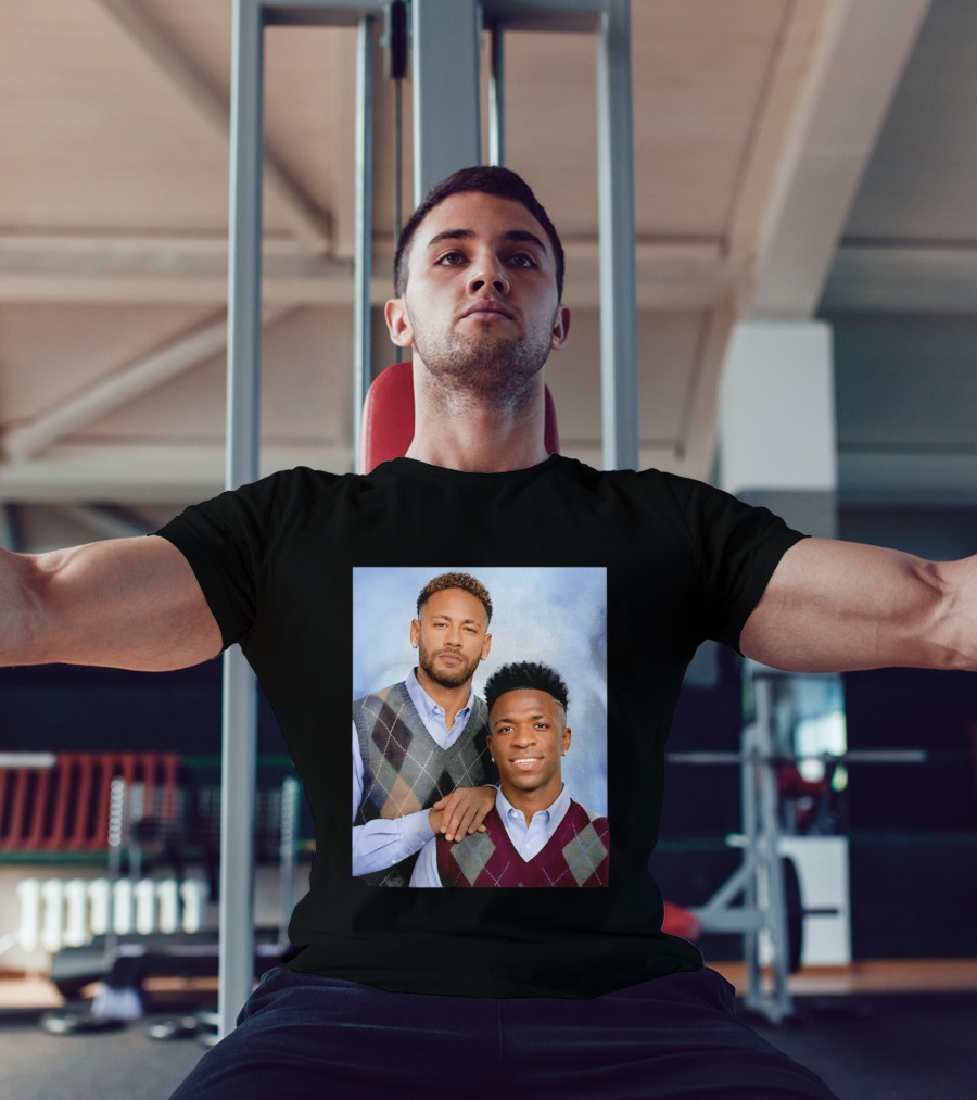 Neymar Jr Vinicius Jr Step Brothers Argyle Sweater Look T-Shirt
