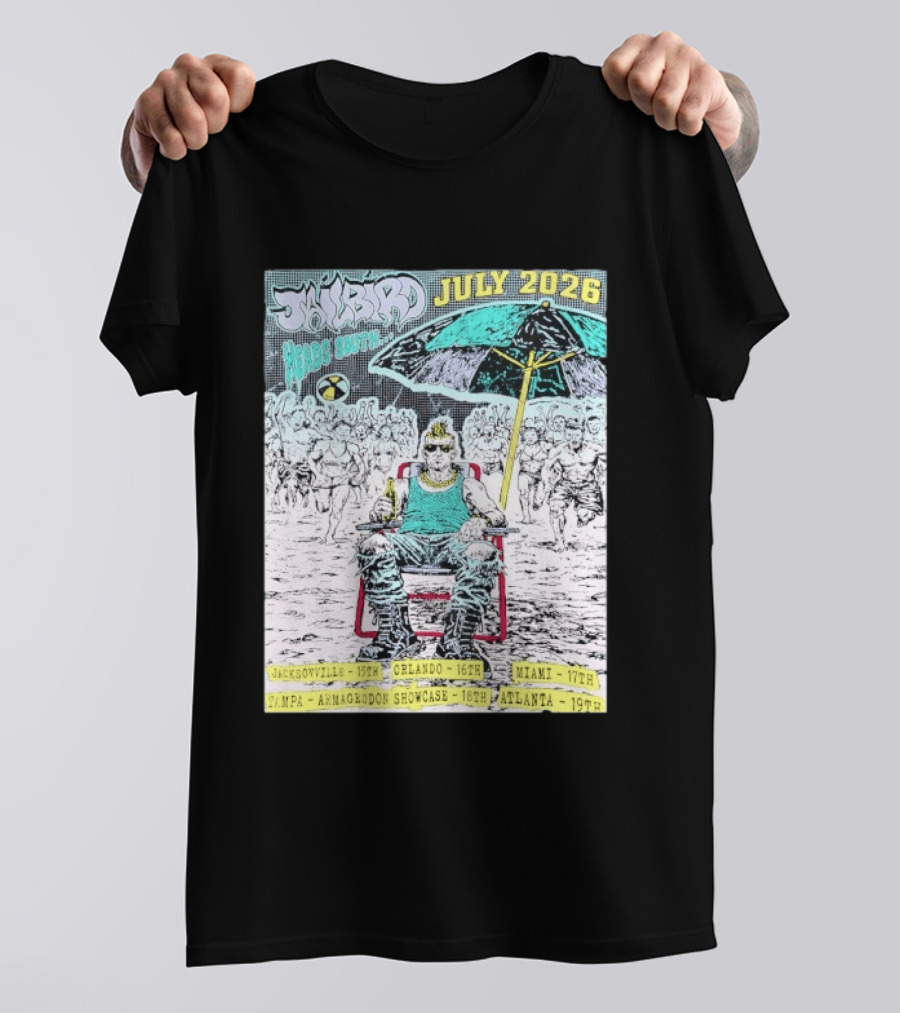 Jailbird Heads South July 2026 Tour Jacksonville Orlando Miami Tampa Atlanta T-Shirt