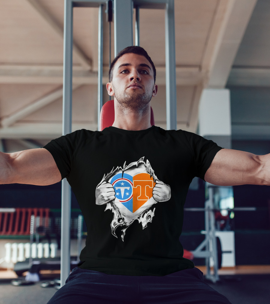 Tennessee Titans Tennessee Volunteers Heart T-Shirt
