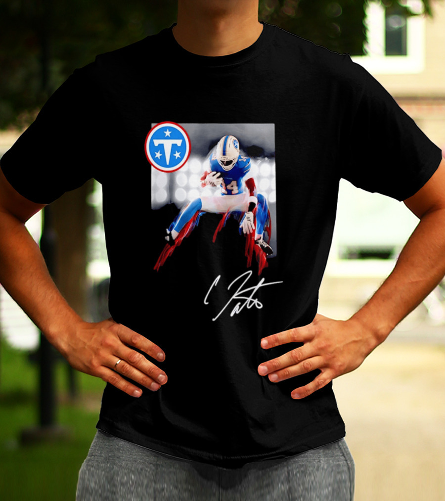 Tennessee Titans Carnell Tate Rookie Legacy 14 Blue Red T-Shirt