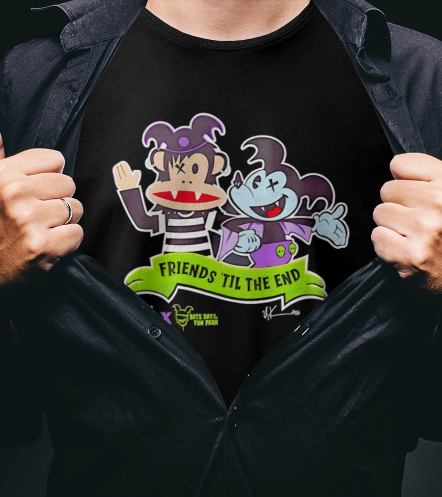 Paul Frank Bats Day Characters Friends Till The End Collaboration T-Shirt