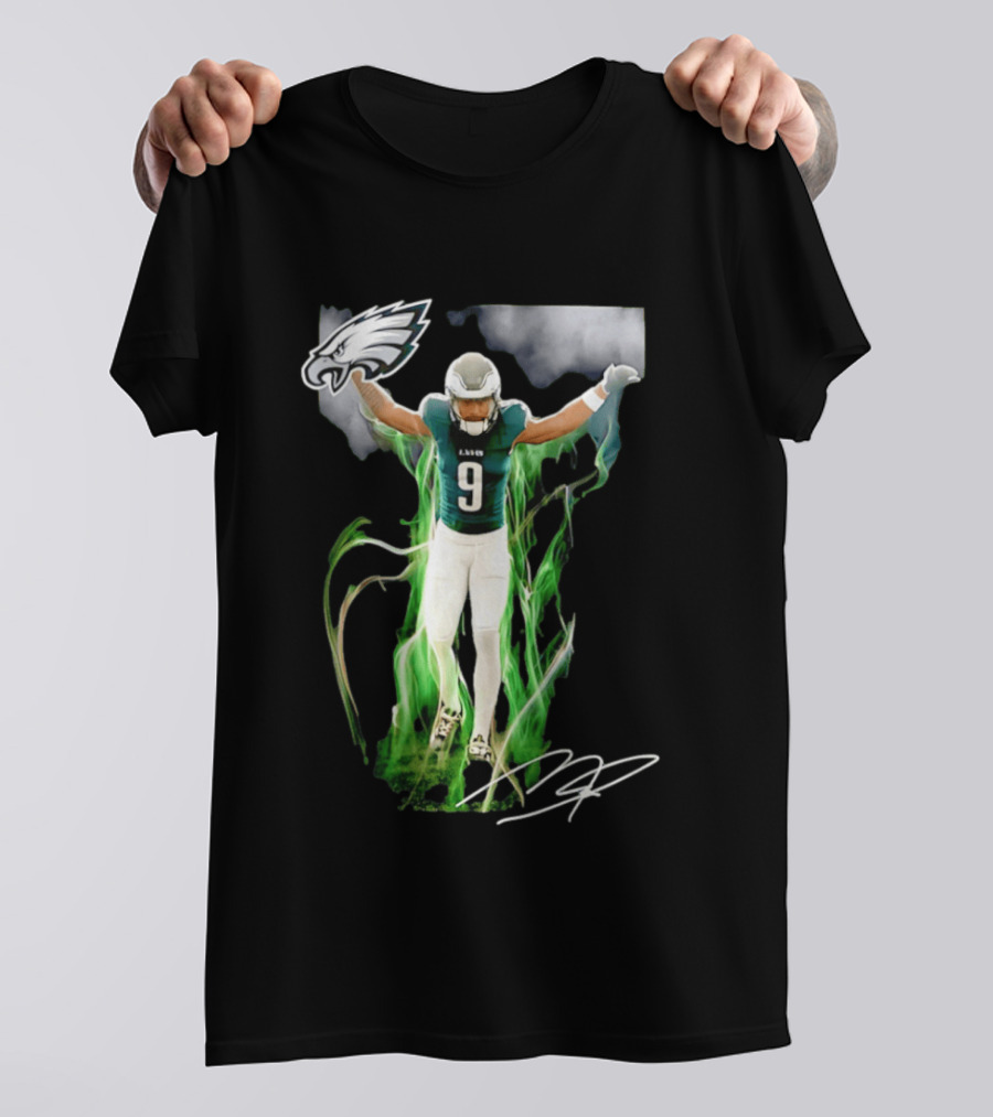Philadelphia Eagles Makai Lemon Number 9 Rookie Legacy NFL Football Player Celebration T-Shirt