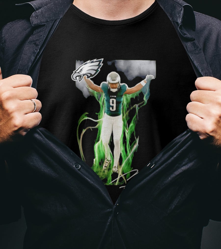 Philadelphia Eagles Makai Lemon Number 9 Rookie Legacy NFL Football Player Celebration T-Shirt