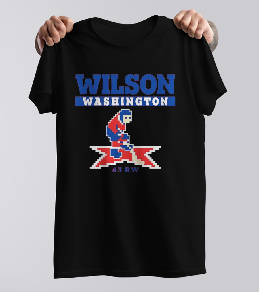 Tom Wilson Washington Capitals 43 RW NHL Pixel Art Hockey T-Shirt