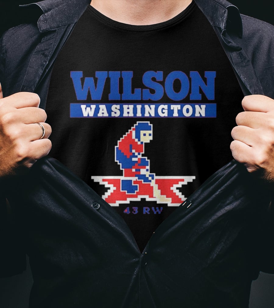 Tom Wilson Washington Capitals 43 RW NHL Pixel Art Hockey T-Shirt