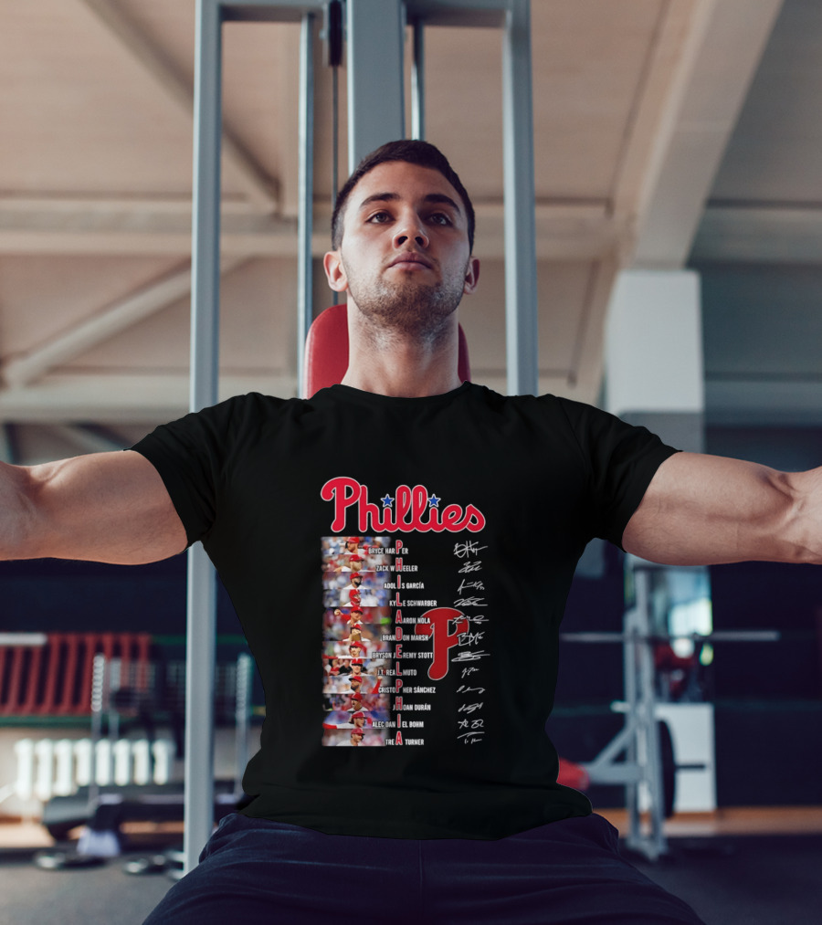 Phillies Baseball Stars Philadelphia Players Lineup T-Shirt
