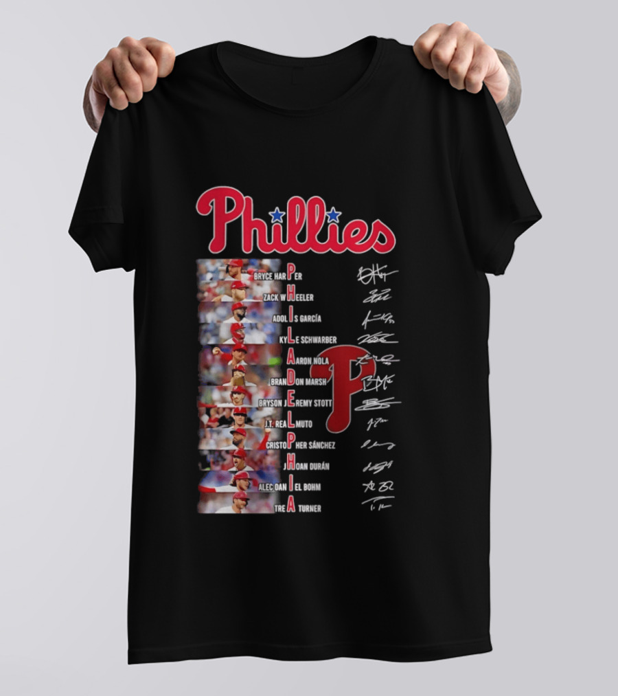 Phillies Baseball Stars Philadelphia Players Lineup T-Shirt