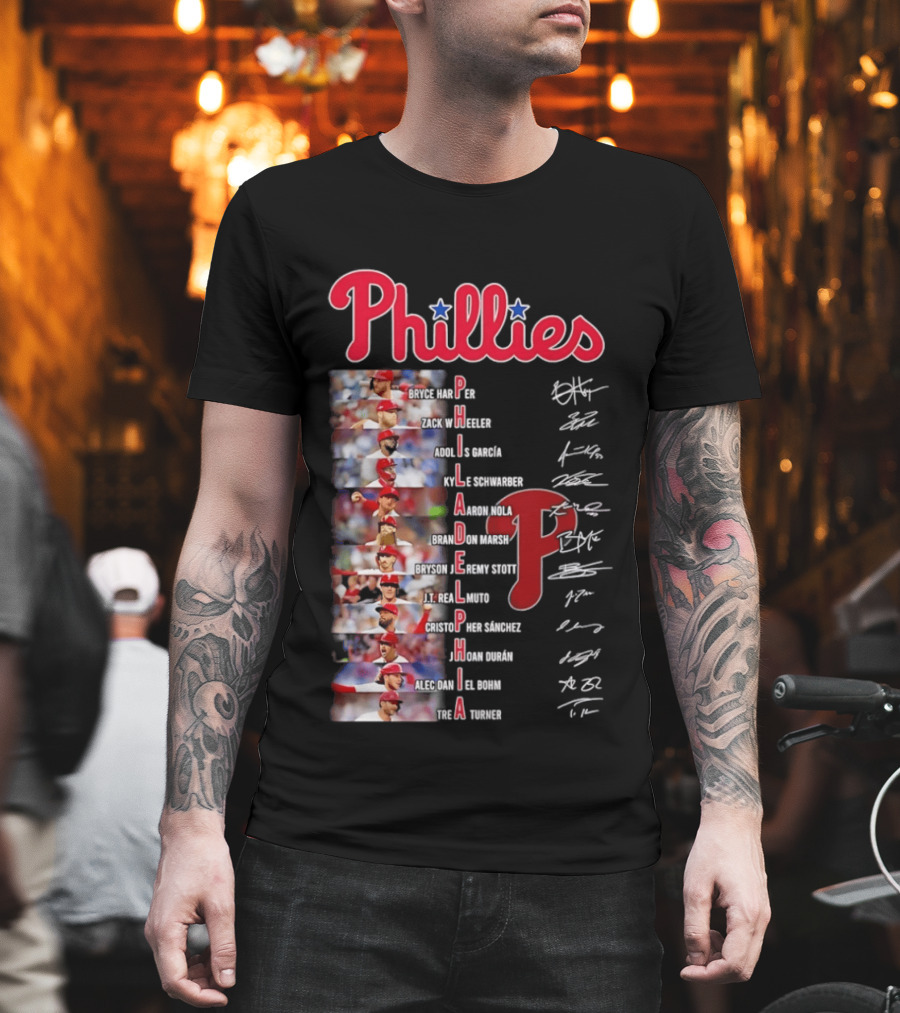 Phillies Baseball Stars Philadelphia Players Lineup T-Shirt